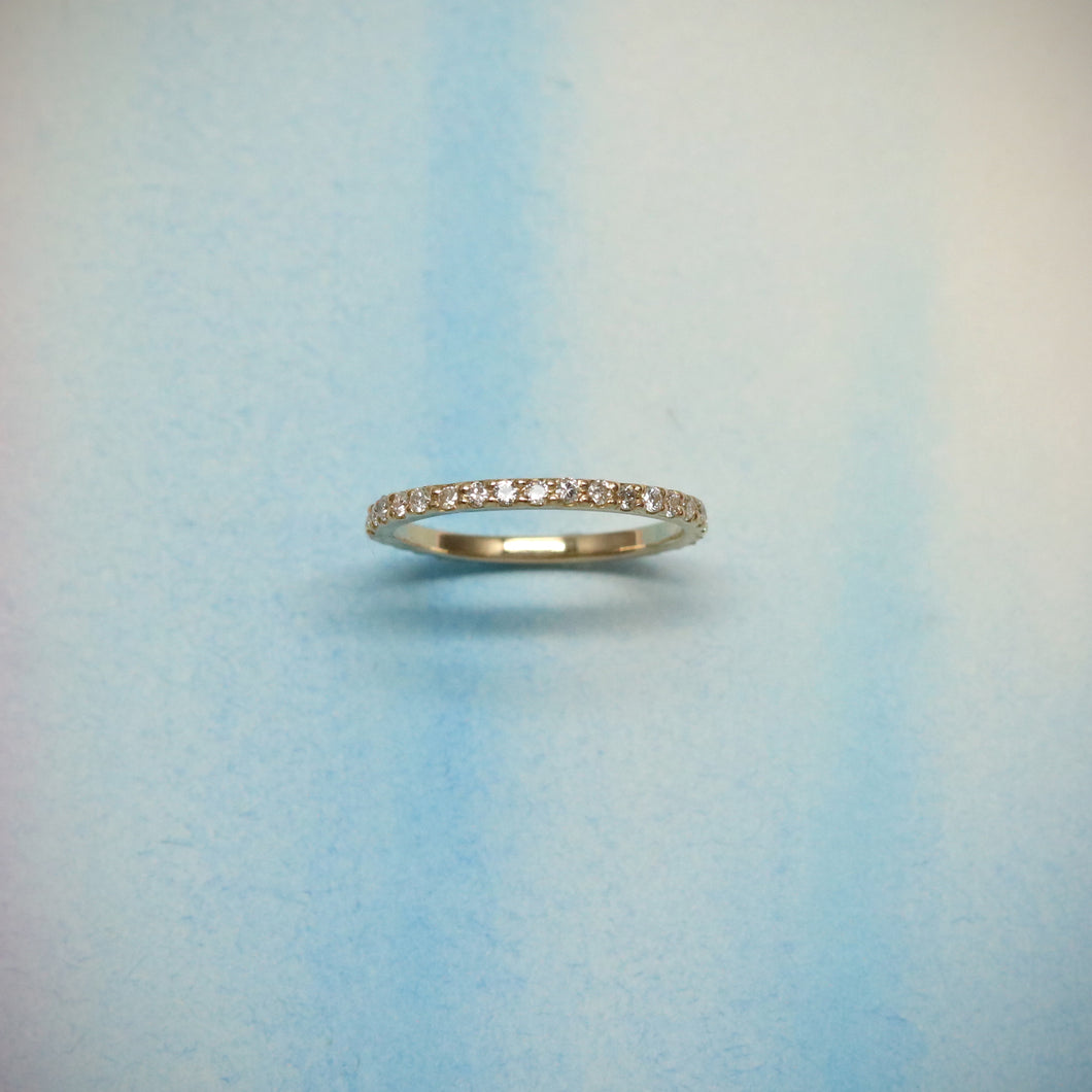 K18 0.225ct Diamond. Opulent Diamond Ring.