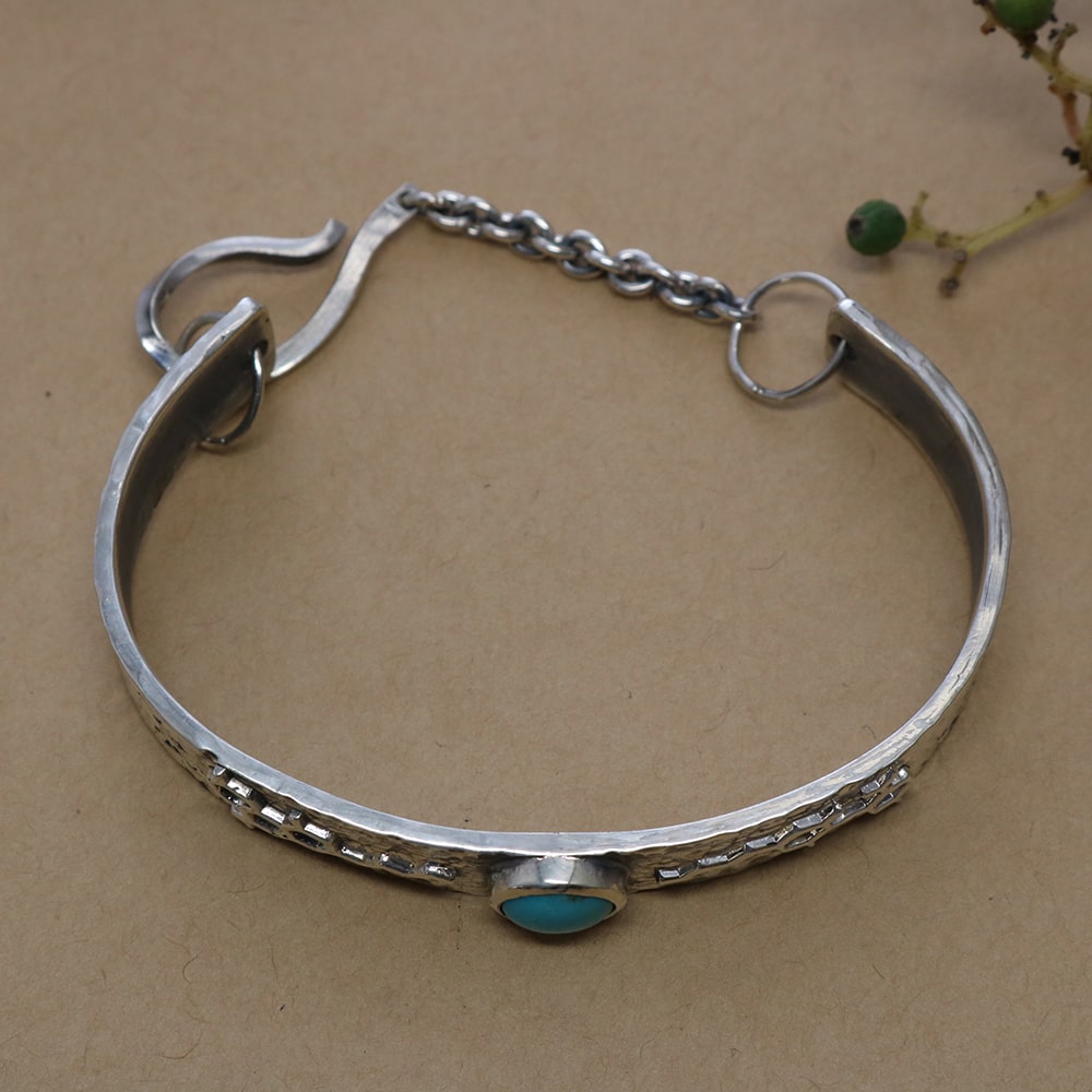 SV925 Turquoise Moon Bangle.(THC&CBD)