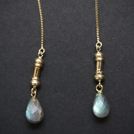 K18 Labrado Drop Threader Earrings.