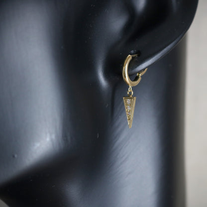 K18 Diamond 0.042ct. Diamond Trio Earrings.