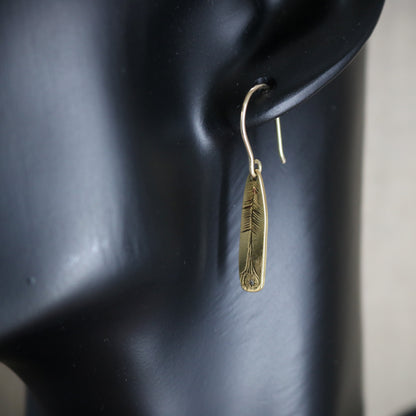 K10 0.004ct Diamond. Golden Tree Earrings.