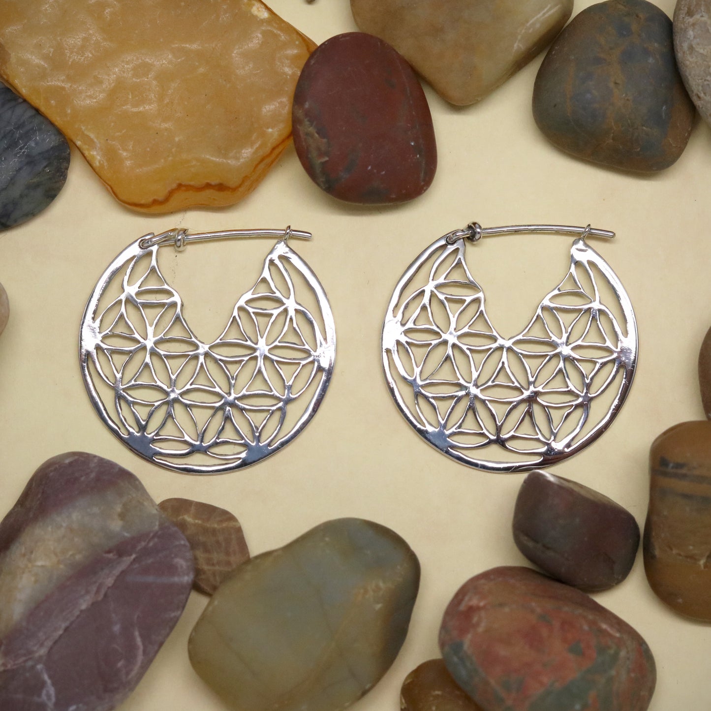 SV925 Flower of Life Earrings