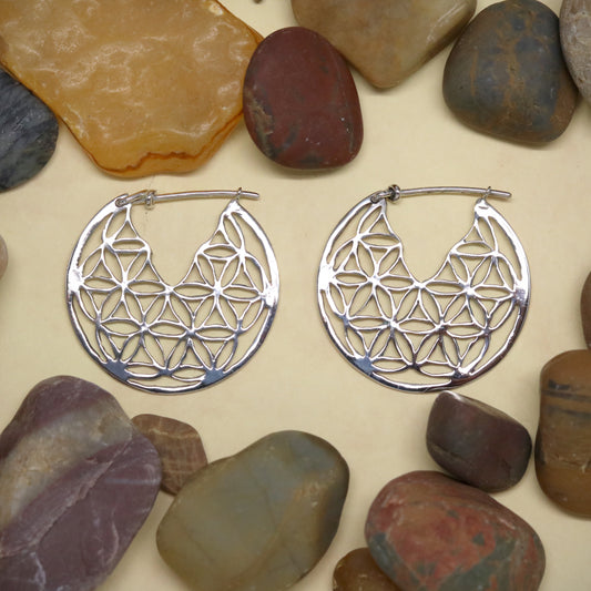 SV925 Flower of Life Earrings