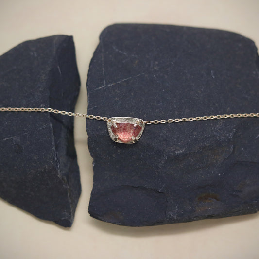 K18 Strawberry Quartz Emblem Pendant.