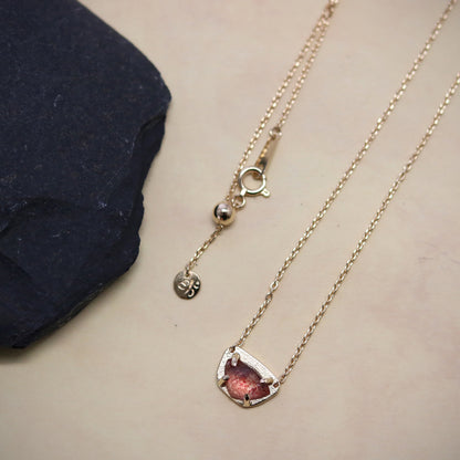 K18 Strawberry Quartz Emblem Pendant.