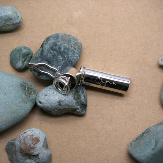SV925 "Chemical LOGO" Pill Case Pendant Top. one of a kind.