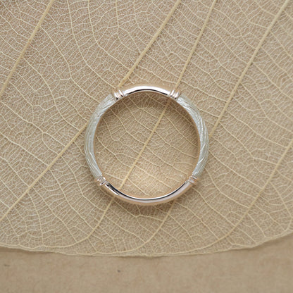 K10 0.06ct Diamond. MOKUME Ring.