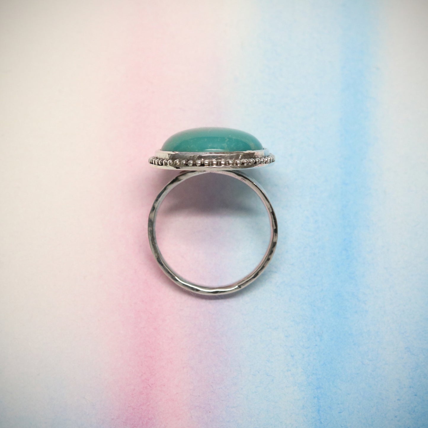 SV925 Turquoise Sun Ring.♯20.5 one of a kind.