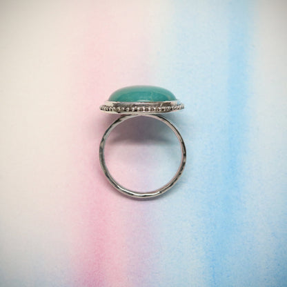 SV925 Turquoise Sun Ring.♯20.5 one of a kind.
