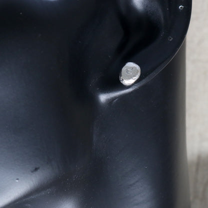 Pt850. 0.01ct Diamond. Pebbles Earring.