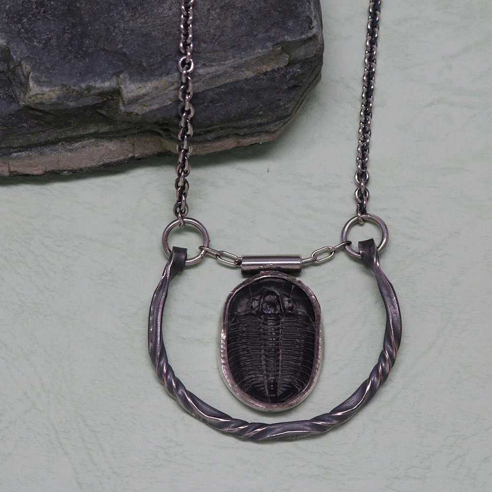 SV925 Trilobite Necklace. one of a kind.