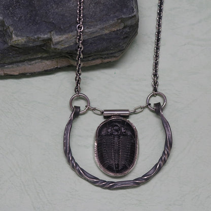 SV925 Trilobite Necklace. one of a kind.