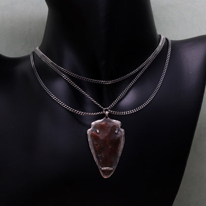 SV925 Lock away Arrowhead Necklace. one of a kind.