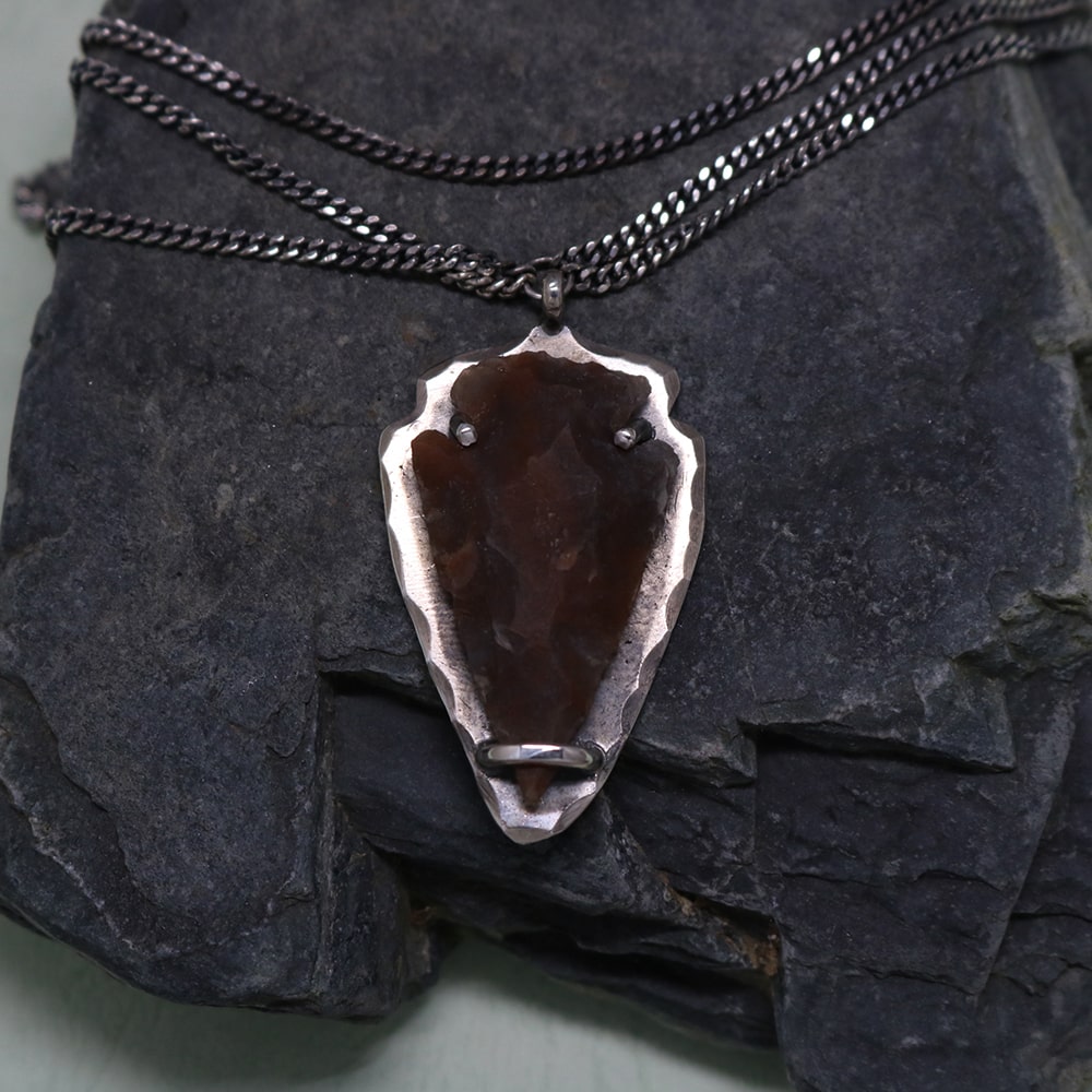 SV925 Lock away Arrowhead Necklace. one of a kind.