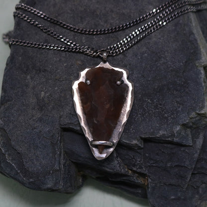 SV925 Lock away Arrowhead Necklace. one of a kind.