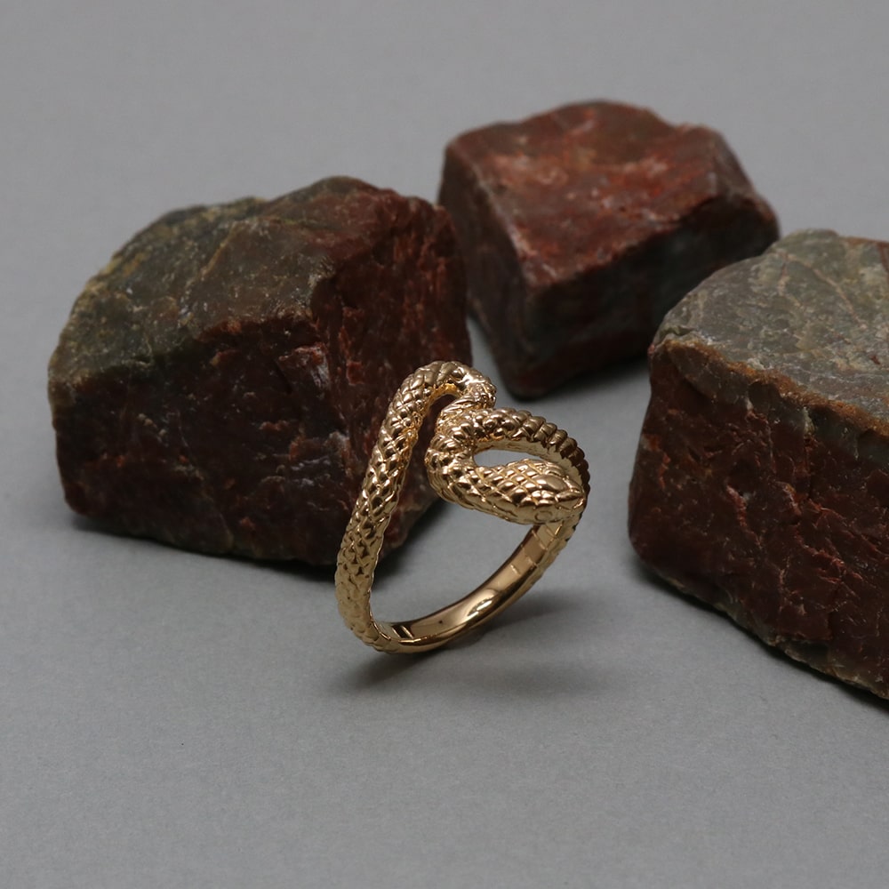 Golden Snakes Ring.