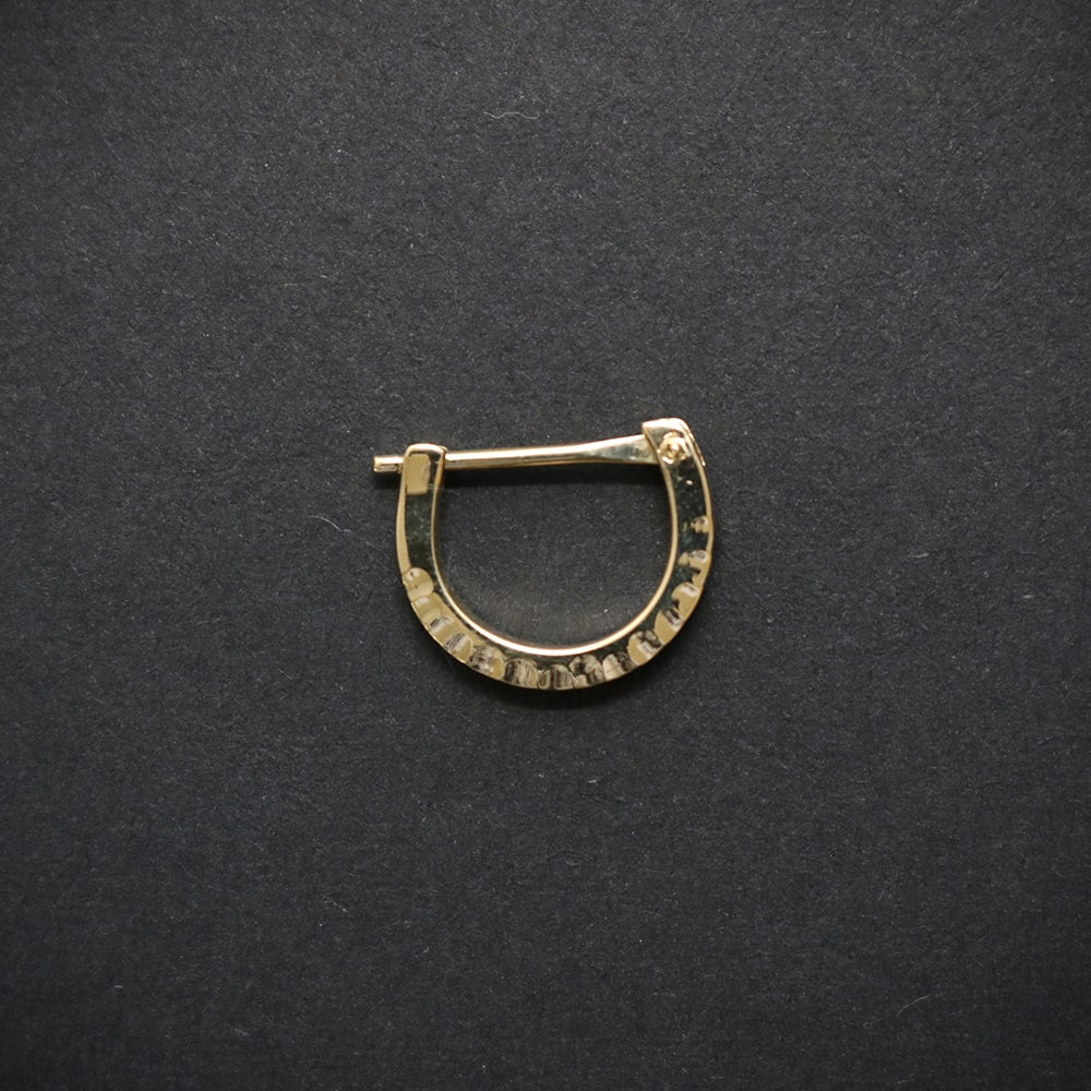 Golden Crescent Moon Single Earring.