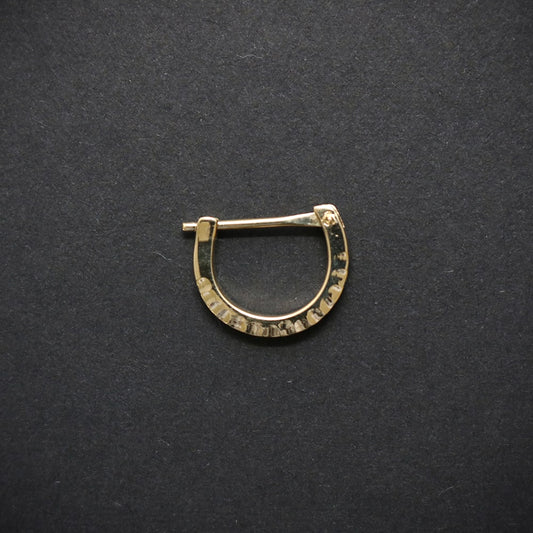 Golden Crescent Moon Single Earring.