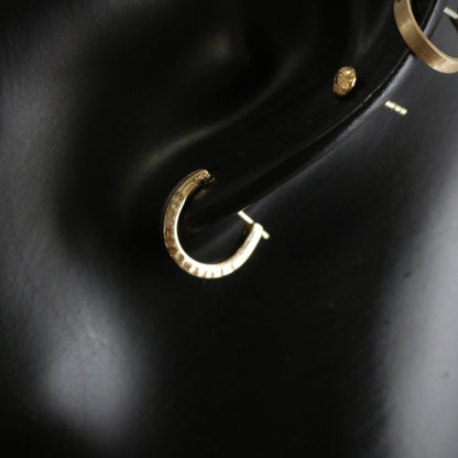 Golden Crescent Moon Single Earring.