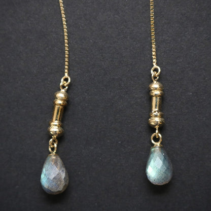 K18 Labrado Drop Threader Earrings.