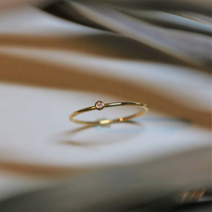 K18 Gold 0.004ct Diammond Ring.