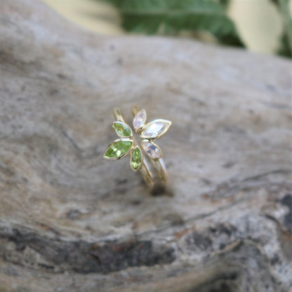 K18 Blue Moonstone Morning Dew Ring.